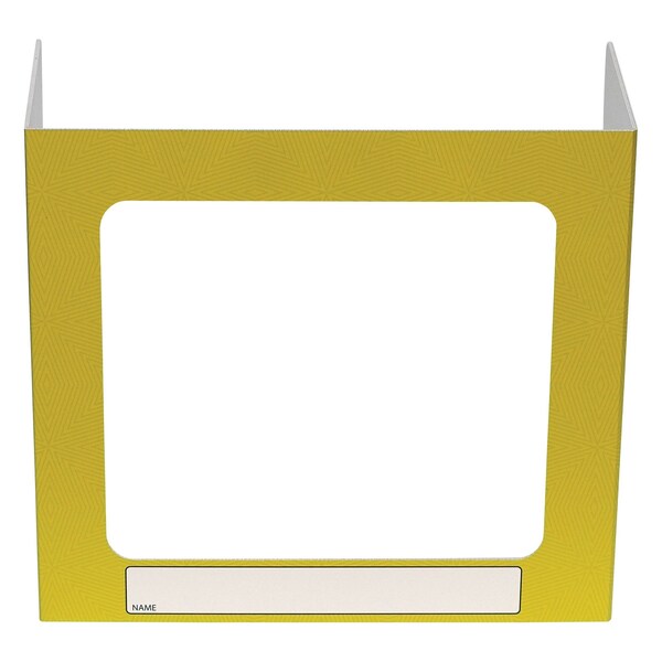 Personal Desk Shield Guard Yellow Pattern 3 Windows 17.5